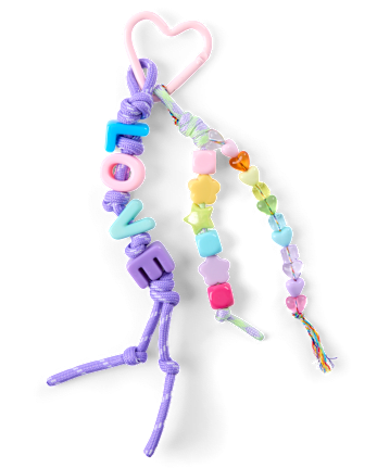 Girls Beaded Happy Bag Charm