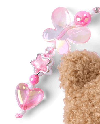 Girls Bear Plush Bag Charm