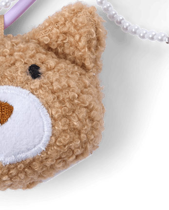 Girls Bear Plush Bag Charm
