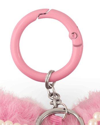 Girls Heart Plush Bag Charm