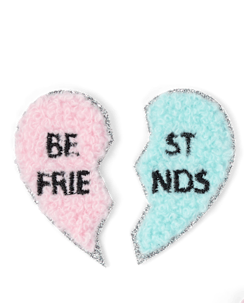 Girls Embroidered BFF Patch 4-Pack