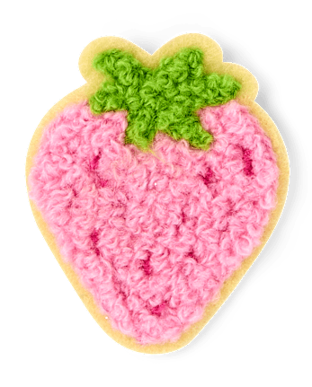 Girls Embroidered Food Patch 4-Pack