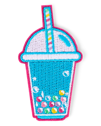 Girls Embroidered Food Patch 4-Pack