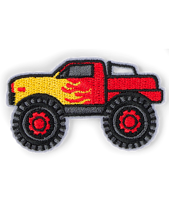 Boys Embroidered Racecar Patch 4-Pack