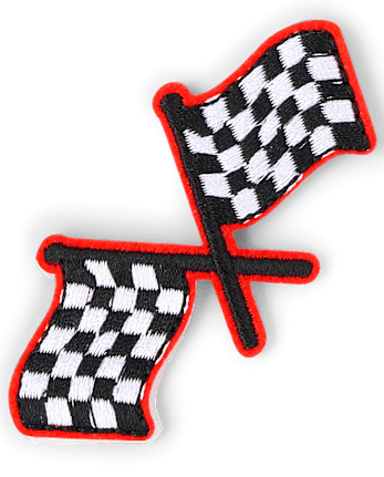 Boys Embroidered Racecar Patch 4-Pack