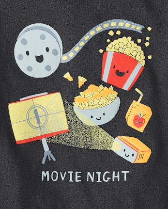 Baby And Toddler Boys Movie Night Graphic Tee