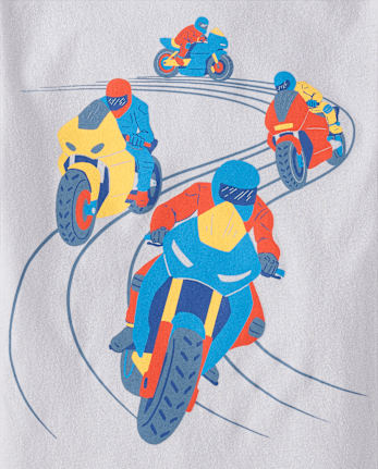 Baby And Toddler Boys Motorcycle Graphic Tee