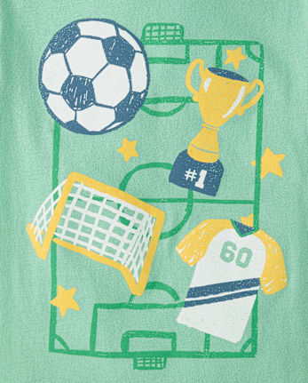 Baby And Toddler Boys Soccer Graphic Tee