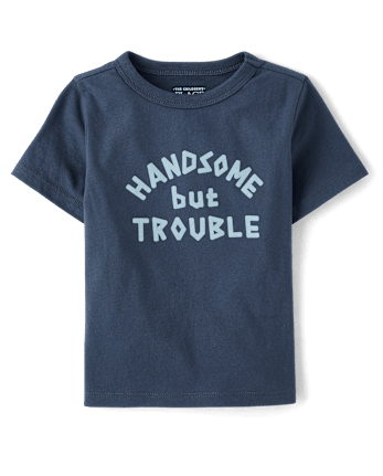 Baby And Toddler Boys Handsome But Trouble Graphic Tee