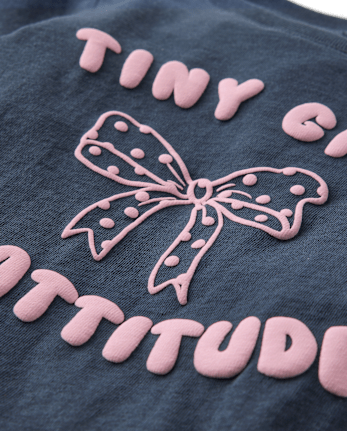 T-shirt graphique « Big Attitude » pour bébés et petites filles