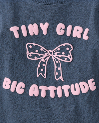 T-shirt graphique « Big Attitude » pour bébés et petites filles