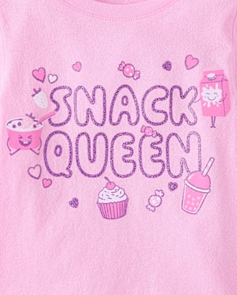 Baby And Toddler Girls Snack Queen Graphic Tee