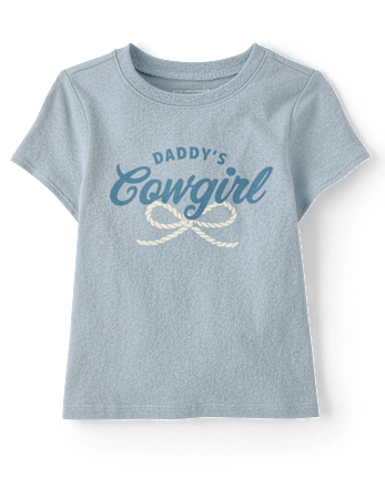 Baby And Toddler Girls Daddy's Cowgirl Graphic Tee