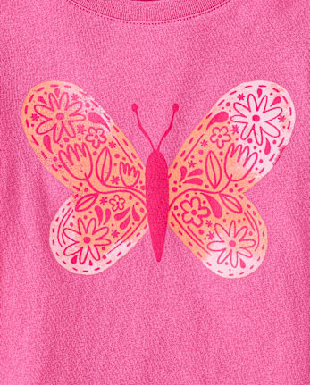 Baby And Toddler Girls Butterfly Graphic Tee