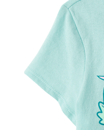 T-shirt à motif dinosaure pour bébés et petites filles