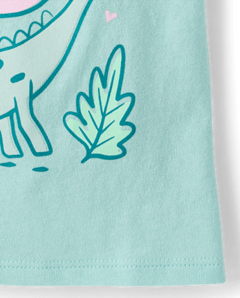 T-shirt à motif dinosaure pour bébés et petites filles