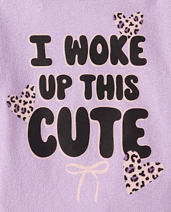 Baby And Toddler Girls Woke Up Cute Graphic Tee