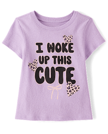 Baby And Toddler Girls Woke Up Cute Graphic Tee