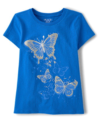 Girls Butterfly Graphic Tee