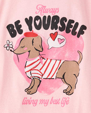 Girls Dog Graphic Tee