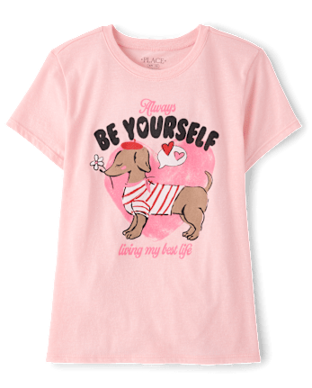 Girls Dog Graphic Tee
