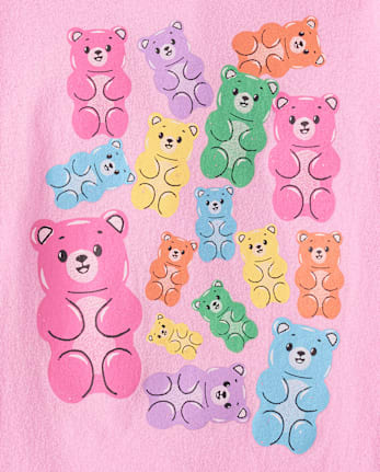 Girls Candy Bear Graphic Tee