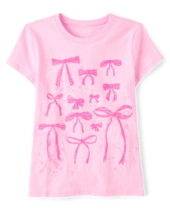 Girls Bow Graphic Tee