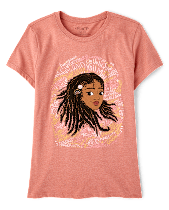 Girls Positive Words Graphic Tee