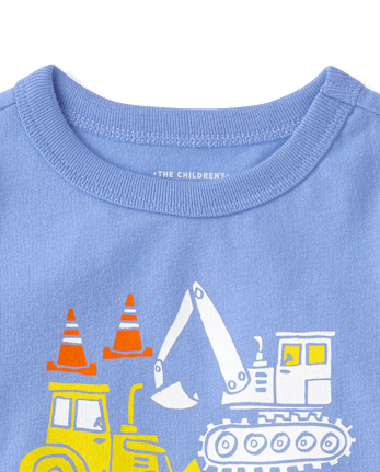 Baby And Toddler Boys Construction Trucks Graphic Tee