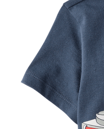 Baby And Toddler Boys Fire Truck Graphic Tee