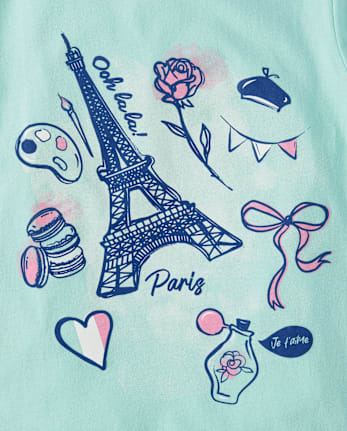 Girls Paris Icons Graphic Tee