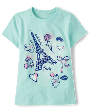 Girls Paris Icons Graphic Tee