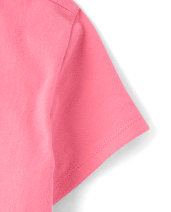 Girls Faux Lace Butterfly Graphic Tee