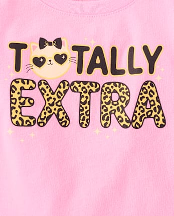 Baby And Toddler Girls Totally Extra Graphic Tee