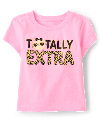 Baby And Toddler Girls Totally Extra Graphic Tee