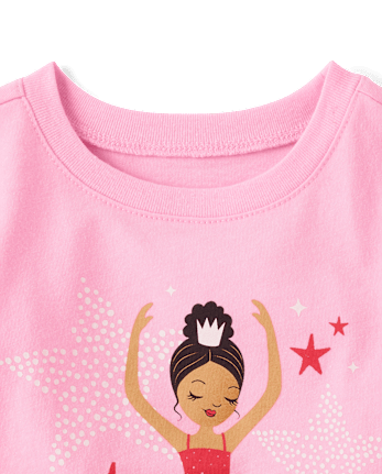 Baby And Toddler Girls Ballerina Graphic Tee