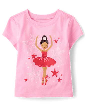 Baby And Toddler Girls Ballerina Graphic Tee