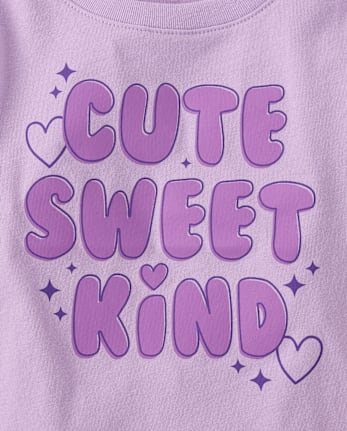 Baby And Toddler Girls Sweet Kind Graphic Tee