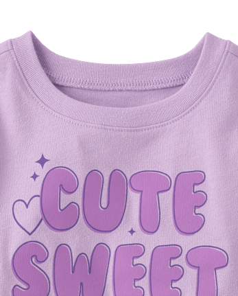Baby And Toddler Girls Sweet Kind Graphic Tee