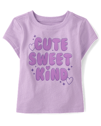 Baby And Toddler Girls Sweet Kind Graphic Tee