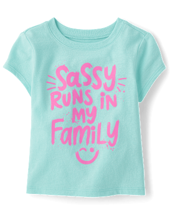 Baby And Toddler Girls Sassy Graphic Tee