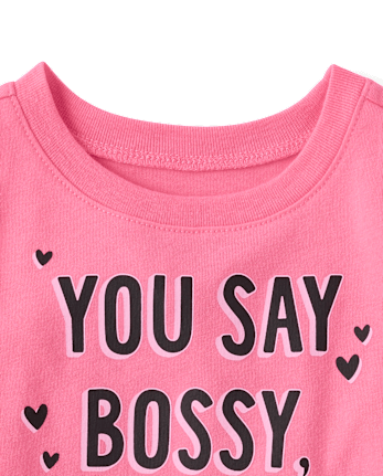 Baby And Toddler Girls Bossy Graphic Tee