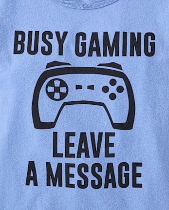 Boys Busy Gaming Graphic Tee