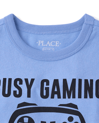 Boys Busy Gaming Graphic Tee