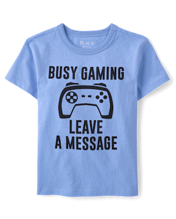 Boys Busy Gaming Graphic Tee