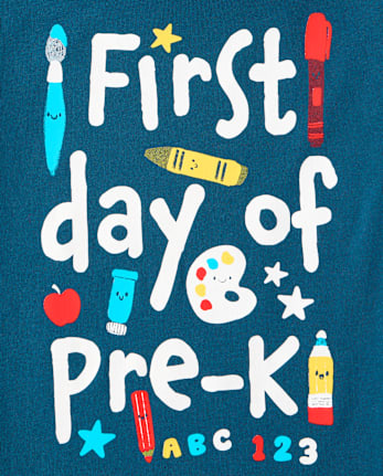 Toddler Boys School First Day Pre-K Graphic Tee