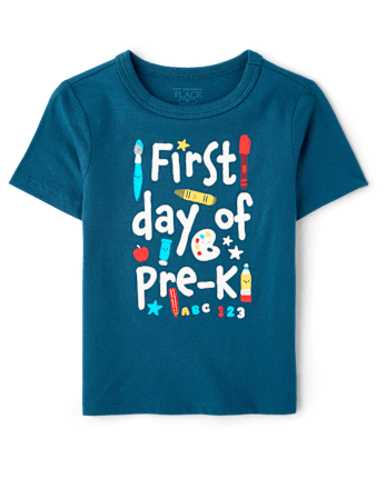 Toddler Boys School First Day Pre-K Graphic Tee