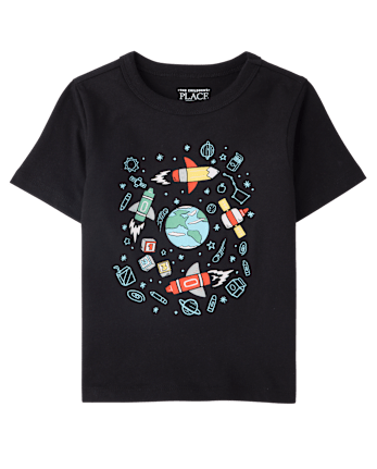Baby And Toddler Boys School Space Graphic Tee