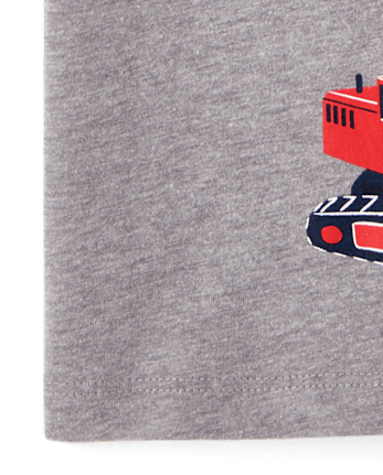 Baby And Toddler Boys School Construction Vehicle Graphic Tee