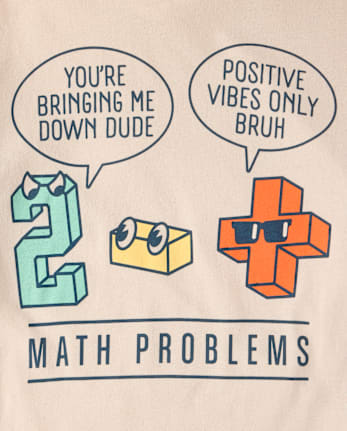 Boys School Math Problems Graphic Tee